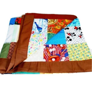 Handmade Lightweight Cotton Square Patchwork Quilt
